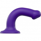 Фиолетовый фаллоимитатор-насадка Strap-On-Me Dildo Dual Density size M - 18 см. - Strap-on-me - купить с доставкой в Саратове