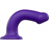 Фиолетовый фаллоимитатор-насадка Strap-On-Me Dildo Dual Density size L - 19 см. - Strap-on-me - купить с доставкой в Саратове