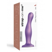 Фиолетовая насадка Strap-On-Me Dildo Plug Curvy size L - Strap-on-me - купить с доставкой в Саратове