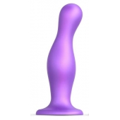 Фиолетовая насадка Strap-On-Me Dildo Plug Curvy size L - Strap-on-me - купить с доставкой в Саратове