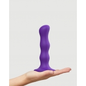 Фиолетовая насадка Strap-On-Me Dildo Geisha Balls size M - Strap-on-me - купить с доставкой в Саратове
