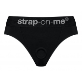 Черные трусики для насадок Heroine Lingerie Harness - size L - Strap-on-me - купить с доставкой в Саратове