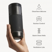 Черный мастурбатор с контролем всасывания Arcwave Pow Stroker - Arcwave - в Саратове купить с доставкой