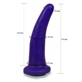 Фиолетовая гладкая изогнутая насадка-плаг - 13,3 см. - LOVETOY (А-Полимер) - купить с доставкой в Саратове