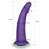 Фиолетовая гладкая изогнутая насадка-плаг - 17 см. - LOVETOY (А-Полимер) - купить с доставкой в Саратове