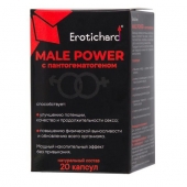 Капсулы для мужчин Erotichard male power с пантогематогеном - 20 капсул (0,370 гр.) - Erotic Hard - купить с доставкой в Саратове