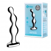 Стальной анальный фаллоимитатор для простаты Stainless Steel Anal Beads - 13 см. - b-Vibe - в Саратове купить с доставкой