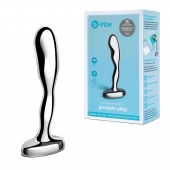 Стальной стимулятор простаты Stainless Steel Prostate Plug - 11,5 см. - b-Vibe - в Саратове купить с доставкой