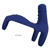 Синяя вибронасадка на пенис Vibrating Penis Sling - Baile - в Саратове купить с доставкой