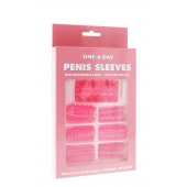 Набор из 7 розовых насадок на пенис ONE-A-DAY PENIS SLEEVES PINK - Seven Creations - в Саратове купить с доставкой