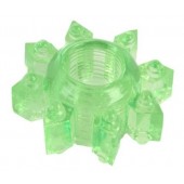 Зеленое эрекционное кольцо-звезда - Toyfa Basic - в Саратове купить с доставкой