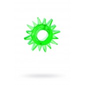 Зеленое эрекционное кольцо-солнце - Toyfa Basic - в Саратове купить с доставкой