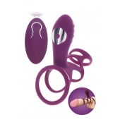 Фиолетовая эрекционная вибронасадка Halo Halo C-Ring Sleeve - Toy Joy - в Саратове купить с доставкой