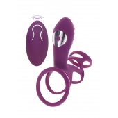 Фиолетовая эрекционная вибронасадка Halo Halo C-Ring Sleeve - Toy Joy - в Саратове купить с доставкой