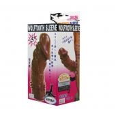 Коричневая насадка на пенис Wolftooth Sleeve - 13 см. - Baile - в Саратове купить с доставкой
