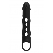 Черная насадка-удлинитель Vibrating Extender With Remote с вибрацией - Dream Toys - в Саратове купить с доставкой