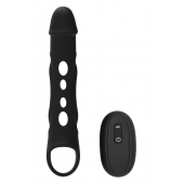 Черная насадка-удлинитель Vibrating Extender With Remote с вибрацией - Dream Toys - в Саратове купить с доставкой
