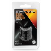 Черное эрекционное кольцо на мошонку Beef Ball Stretcher Snug X Long - Blush Novelties - в Саратове купить с доставкой