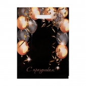 Пакет с вырубной ручкой и принтом в виде шариков (30х40 см) - Сима-Ленд - купить с доставкой в Саратове