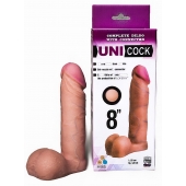 Фаллическая насадка для страпона UNICOCK 8  - 20 см. - LOVETOY (А-Полимер) - купить с доставкой в Саратове