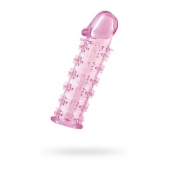 Розовая насадка на пенис с шипами - 12,5 см. - A-toys - в Саратове купить с доставкой