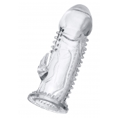 Прозрачная насадка на пенис с шипиками и коготком - 13,5 см. - A-toys - в Саратове купить с доставкой