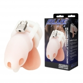Белая клетка для пениса Silicone Small 2 in Cock Cage With Ball Divider - BlueLine - купить с доставкой в Саратове