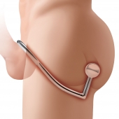 Кольцо на пенис с анальным стимулятором Stainless Steel Anal Hook   Cock Ring - BlueLine - в Саратове купить с доставкой