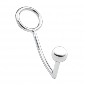 Кольцо на пенис с анальным стимулятором Stainless Steel Anal Hook   Cock Ring - BlueLine - в Саратове купить с доставкой