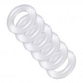 Комплект из 6 прозрачных эрекционных колец Ring Master Custom Ball Stretcher Kit - XR Brands - в Саратове купить с доставкой
