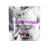 Прозрачное виброкольцо с двумя вибропульками - Toyfa Basic - в Саратове купить с доставкой