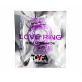 Фиолетовое виброкольцо с двумя вибропульками - Toyfa Basic - в Саратове купить с доставкой