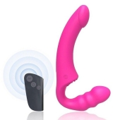 Розовый безремневой страпон Straples Strap-On Dildo - Erokay - купить с доставкой в Саратове