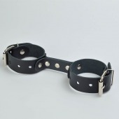 Черные кожаные наручники-фиксатор - Sitabella - купить с доставкой в Саратове