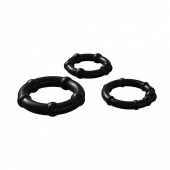Набор из 3 черных эрекционных колец Babooom Ring Set - Adrien Lastic - в Саратове купить с доставкой