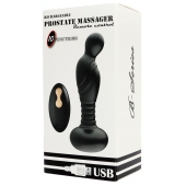 Черный массажер простаты с вибрацей и возвратно-поступательными движениями - Boys of Toys - в Саратове купить с доставкой