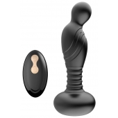 Черный массажер простаты с вибрацей и возвратно-поступательными движениями - Boys of Toys - в Саратове купить с доставкой