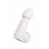 Белая свеча в форме пениса - 47 гр. - Pecado - купить с доставкой в Саратове
