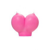 Розовая свеча «Сиськи» - 150 гр. - Pecado - купить с доставкой в Саратове