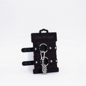 Черно-красные кожаные оковы - Crazy Handmade - купить с доставкой в Саратове