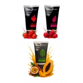 Набор из 3 съедобных лубрикантов JUJU (клубника, малина, тропические фрукты) - JuJu - купить с доставкой в Саратове