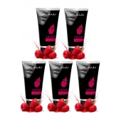 Набор из 5 съедобных лубрикантов JUJU со вкусом малины - JuJu - купить с доставкой в Саратове