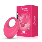 Розовое интерактивное эрекционное виброкольцо Leo - Easy toys - в Саратове купить с доставкой