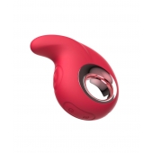 Красный клиторальный массажер с функцией постукивания - Secwell