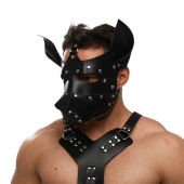 Черная кожаная маска «Собака» - Crazy Handmade - купить с доставкой в Саратове