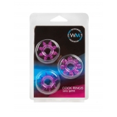 Набор из 3 лиловых эрекционных колец различной формы - Erowoman-Eroman - в Саратове купить с доставкой