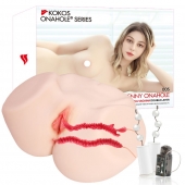 Мастурбатор-полуторс с двойным слоем материала и вибрацией Jenny Onahole Real Vagina - KOKOS - в Саратове купить с доставкой