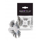 Эластичное эрекционное кольцо с черными «ресничками» - Sextaz - в Саратове купить с доставкой