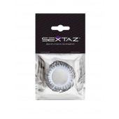 Эластичное эрекционное колечко с черными «ресничками» - Sextaz - в Саратове купить с доставкой