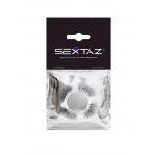 Эластичное кольцо с «ресничками» и 4 шариками - Sextaz - в Саратове купить с доставкой